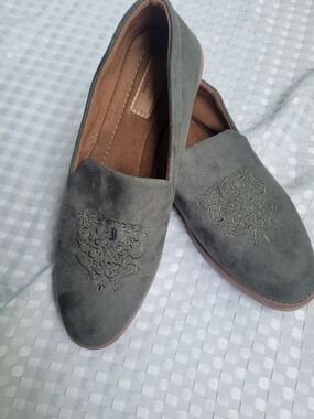 Ethnix By Raymond Green Olive Brown Suede Slip-On Loafer Size 43